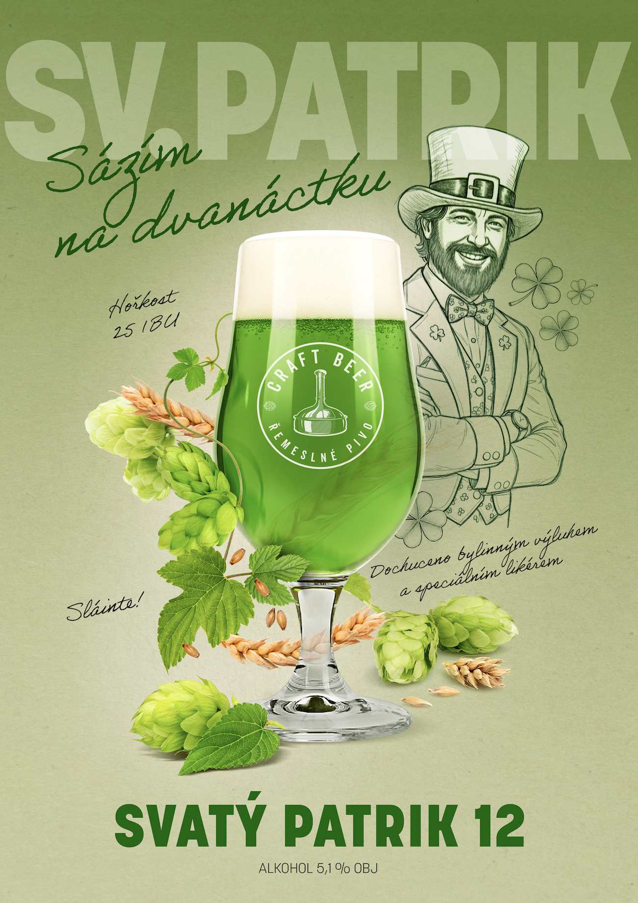 Oslavte u nás na čepu Svatého Patrika